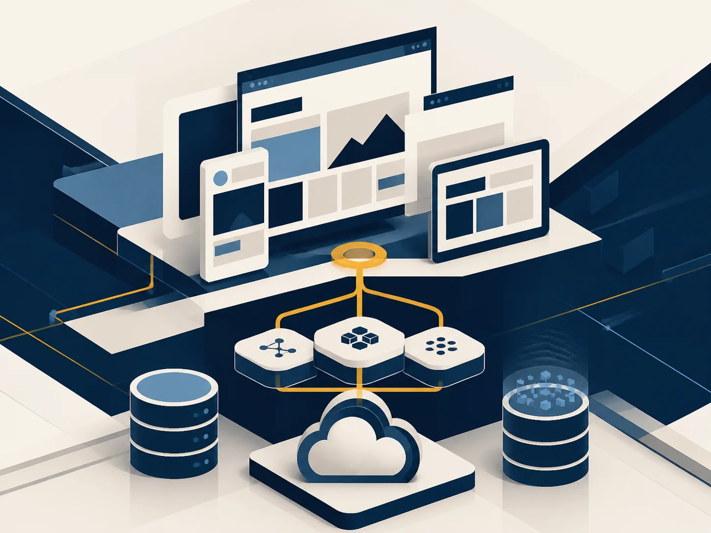 A web platform connected to data services, APIs and cloud deployment