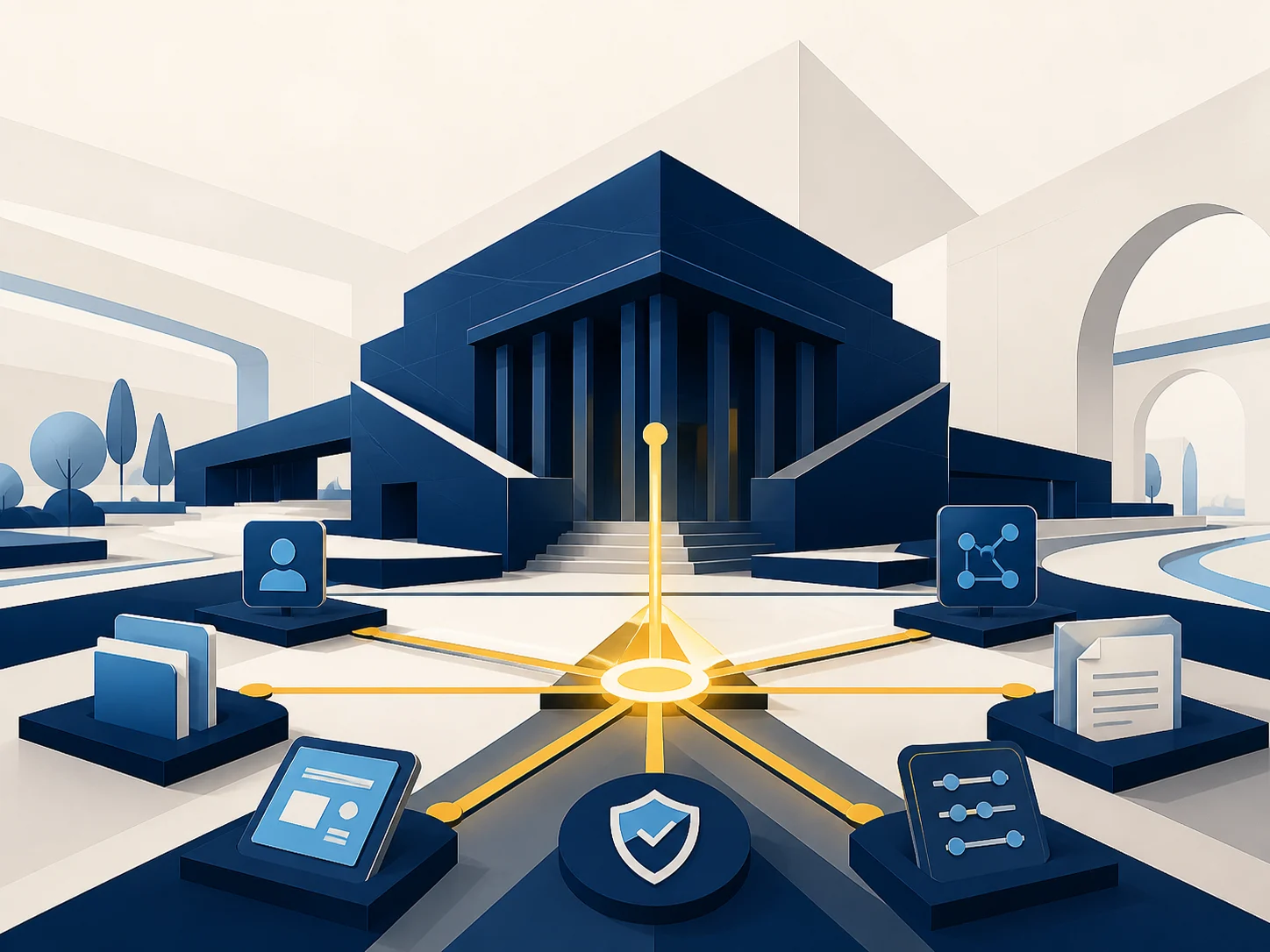 A digital public-service ecosystem connected through shared infrastructure